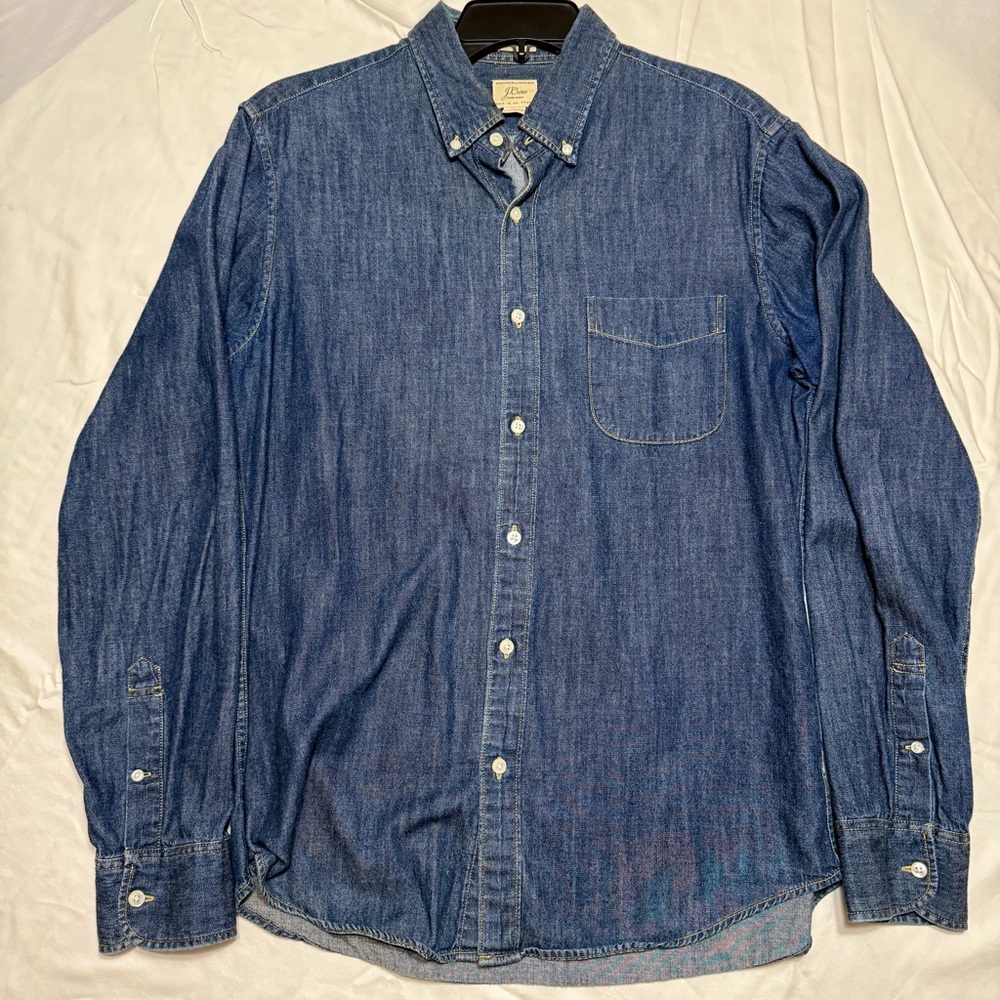 J.Crew mid-weight Slim fit Denim Workshirt